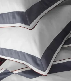 Discount Marceau - Driekleurig laken in katoen satijn met opgenaaide strook Lakens