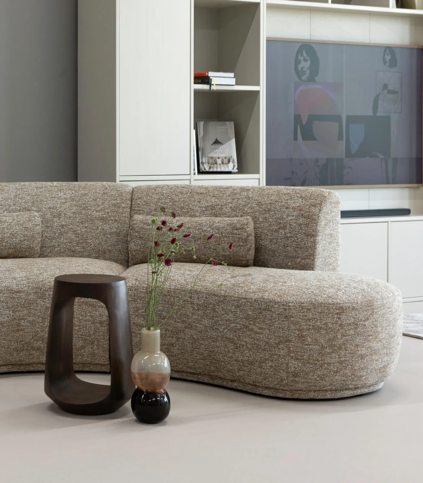 Outlet Marjon Vaas - Handgevormd - Glas - Bruin - 30x14x14 Vazen