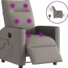 Outlet Massagestoel elektrisch verstelbaar stof taupe Zetels