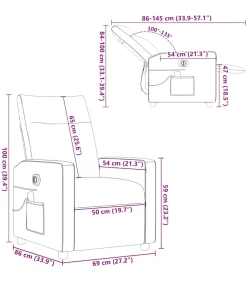 Outlet Massagestoel elektrisch verstelbaar stof taupe Zetels