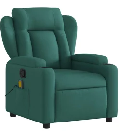 New Massagestoel verstelbaar stof donkergroen Zetels