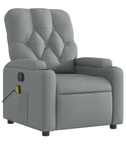 Clearance Massagestoel verstelbaar stof lichtgrijs Zetels