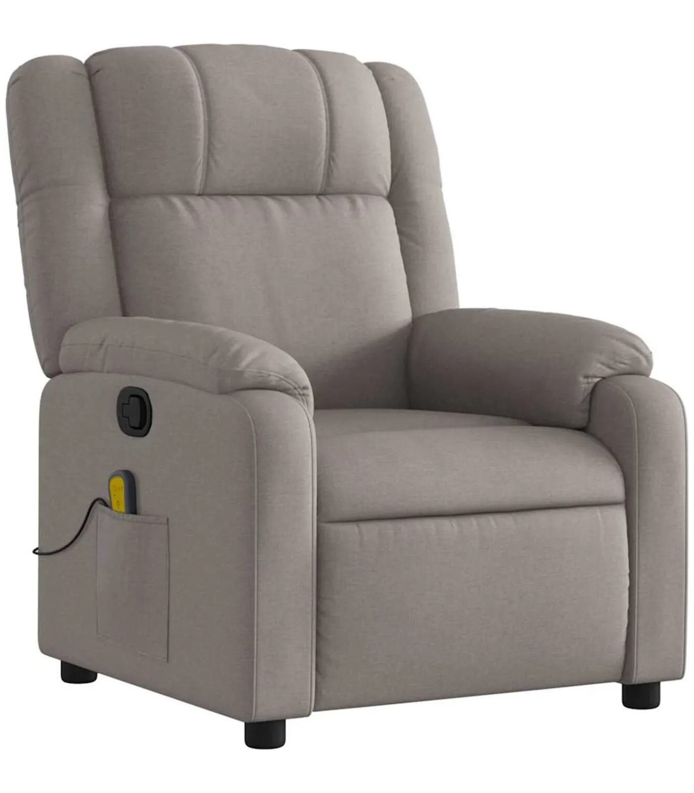 Massagestoel verstelbaar stof taupe Zetels