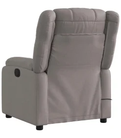 Massagestoel verstelbaar stof taupe Zetels