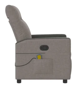 New Massagestoel verstelbaar stof taupe Zetels