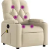 Best Massagestoel verstelbaar stof crèmekleurig Zetels