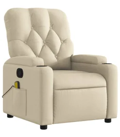 Best Massagestoel verstelbaar stof crèmekleurig Zetels