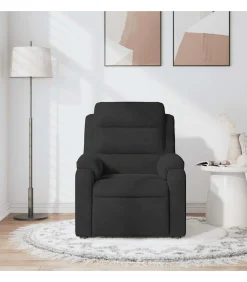 Clearance Massagestoel verstelbaar fluweel zwart Zetels