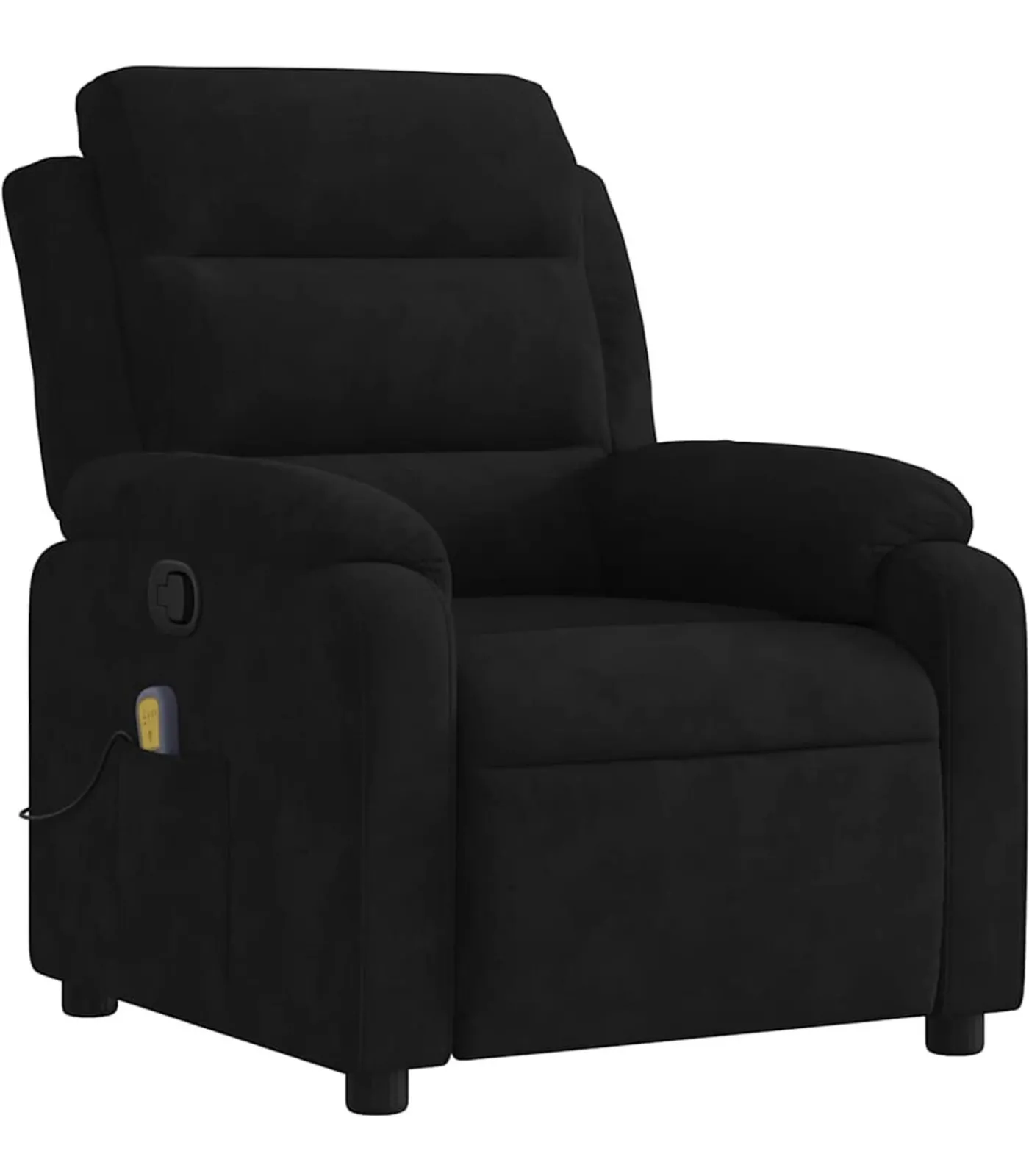 Clearance Massagestoel verstelbaar fluweel zwart Zetels