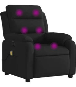 Hot Massagestoel verstelbaar stof zwart Zetels