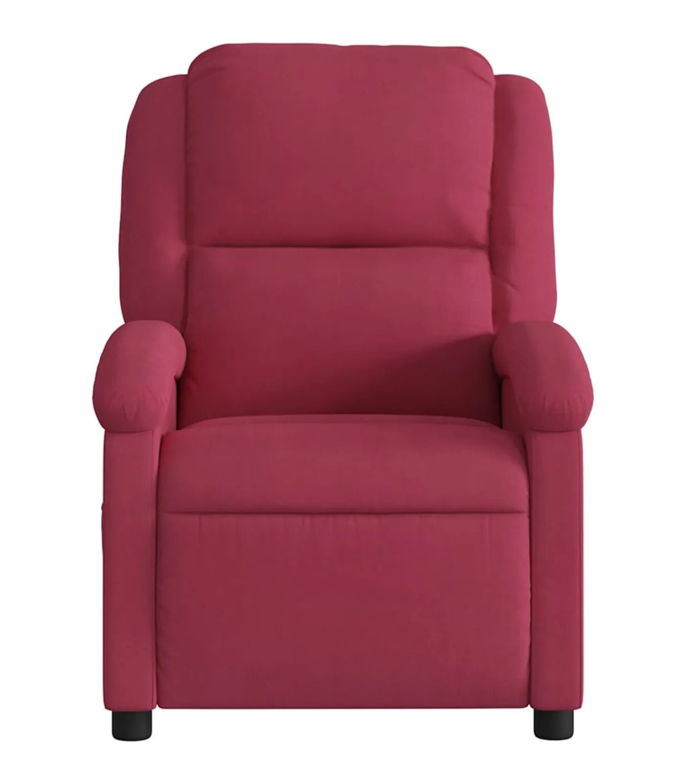 Massagestoel verstelbaar fluweel wijnrood Zetels