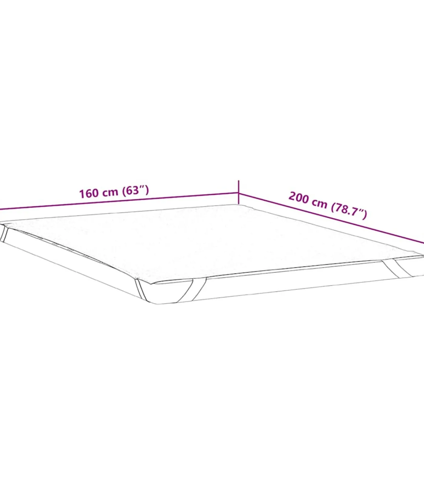 New Matrasbeschermer waterdicht 160x200 cm wit Matrasbeschermer