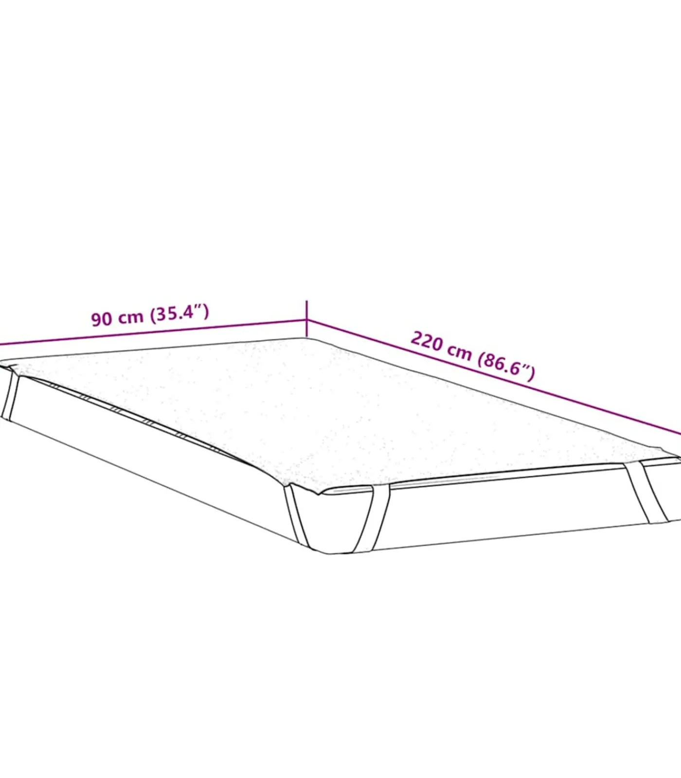 Online Matrasbeschermer waterdicht 90x220 cm wit Matrasbeschermer