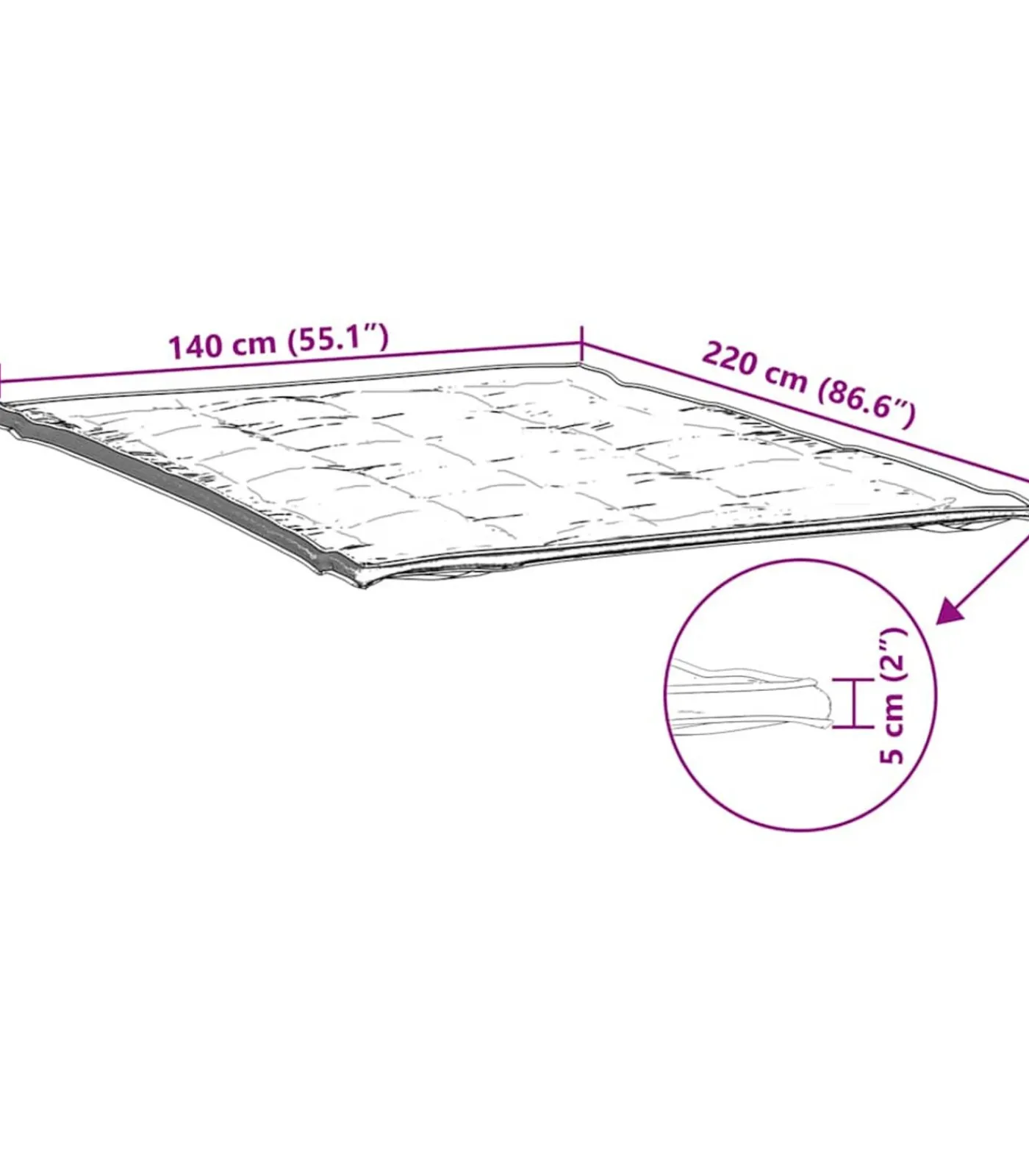 Clearance Matrasbeschermer 140x220 cm wit Matrasbeschermer