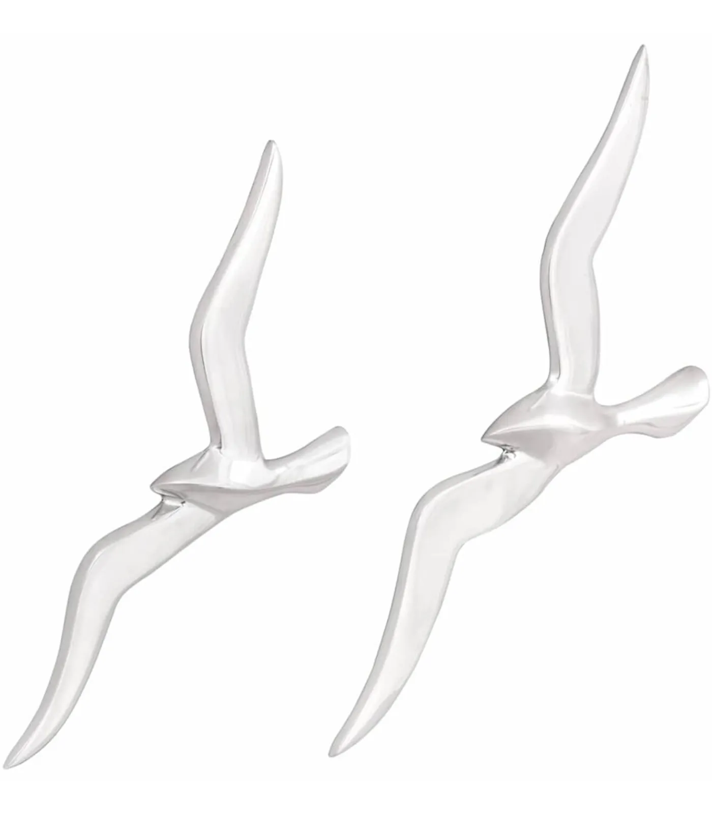 Meeuw 2 pcs Zilver Aluminium Decoratie