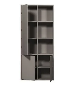 Merel opbergkast - Grenen - Warmgrijs - 100x200x44 Meubels