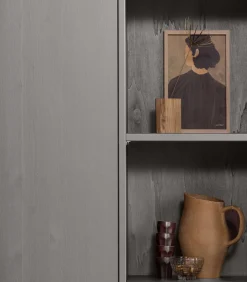 Merel opbergkast - Grenen - Warmgrijs - 100x200x44 Meubels