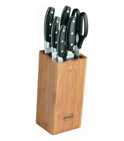 Clearance Messenblok Cuisine - Bamboe - 7-Delig Keukenmessen