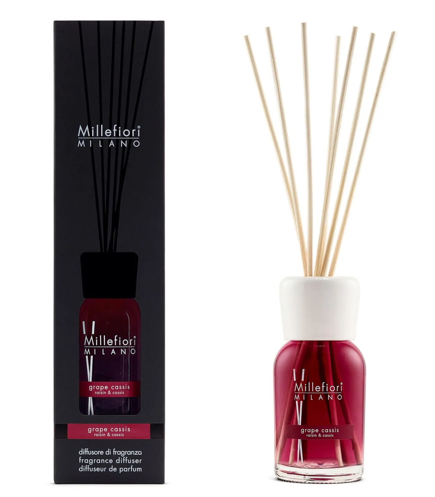 Online Milano Reed Diffuser Grape Cassis 100ml Huisparfums