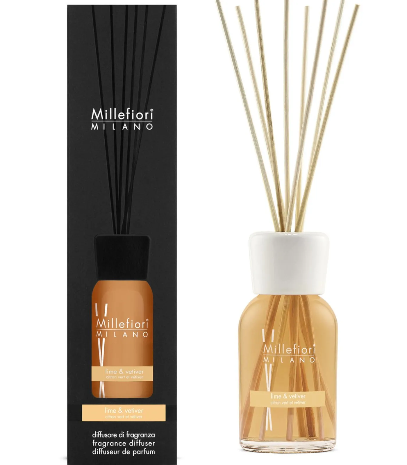 Hot Milano Reed Diffuser Lime & Vetiver 250 ml Huisparfums