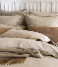 Discount Mémoire - Effen kussensloop in katoenen jacquard Kussenslopen