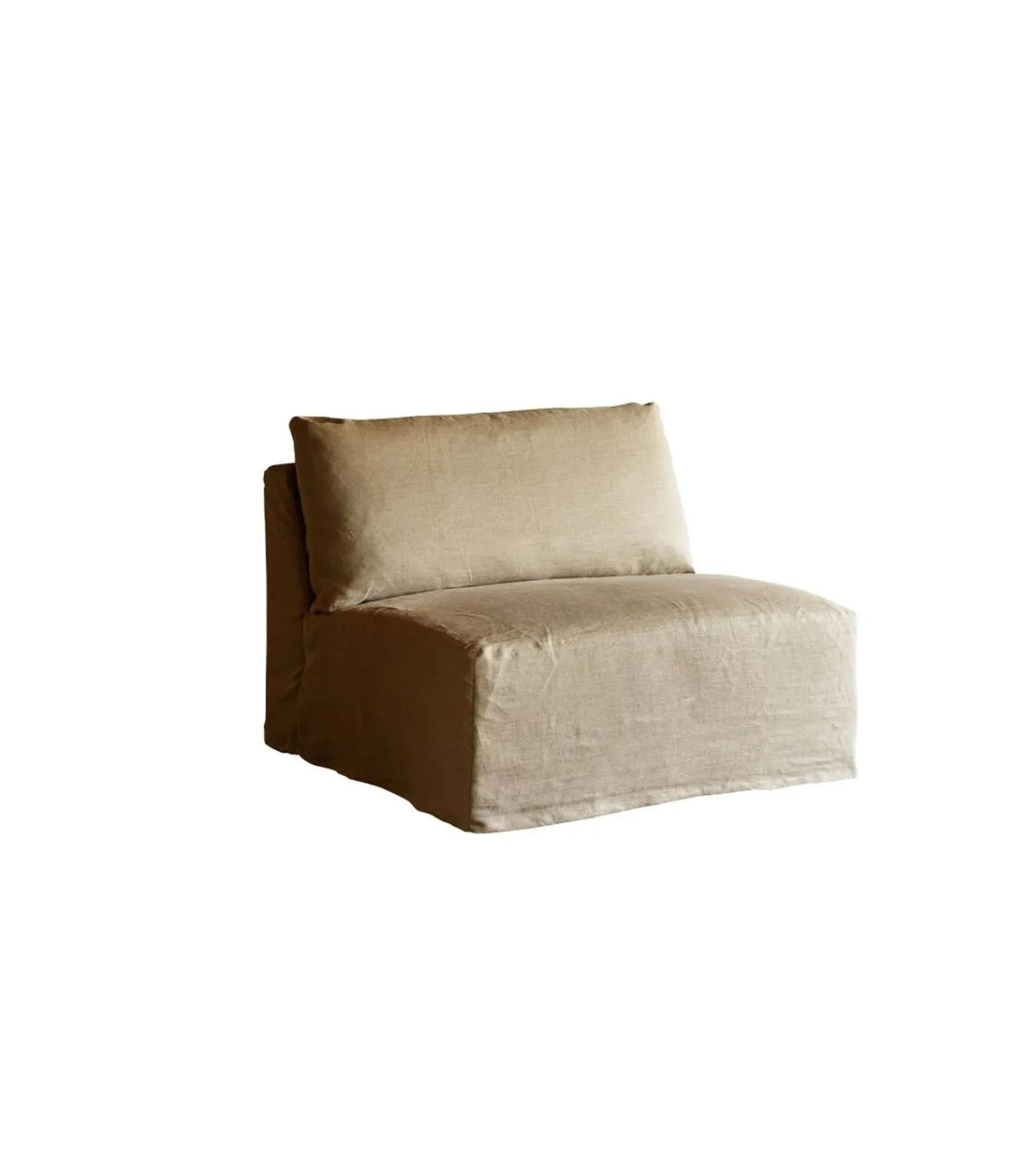 Outlet Modulaire loungestoel Nils in natuurlijk linnen, 1-zit Zetels