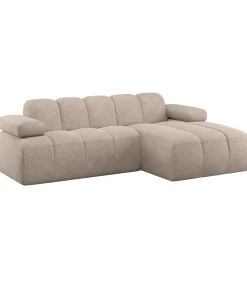 Online Mojo Chaise Longue Bank Rechts - Wollig - Donkerzand Zetels