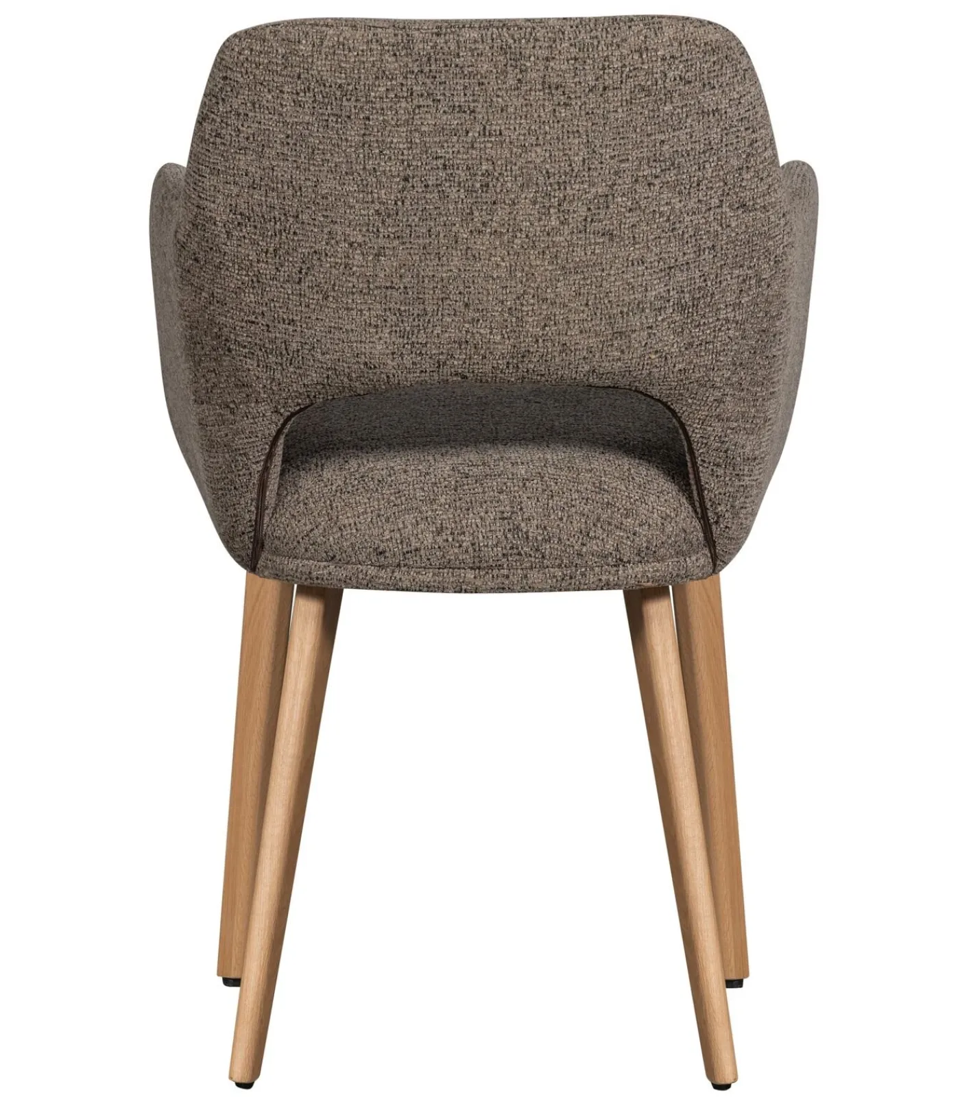 Murat Eetkamerstoelen Houten Naturel Poot - Taupe - Set van 6 Stoelen