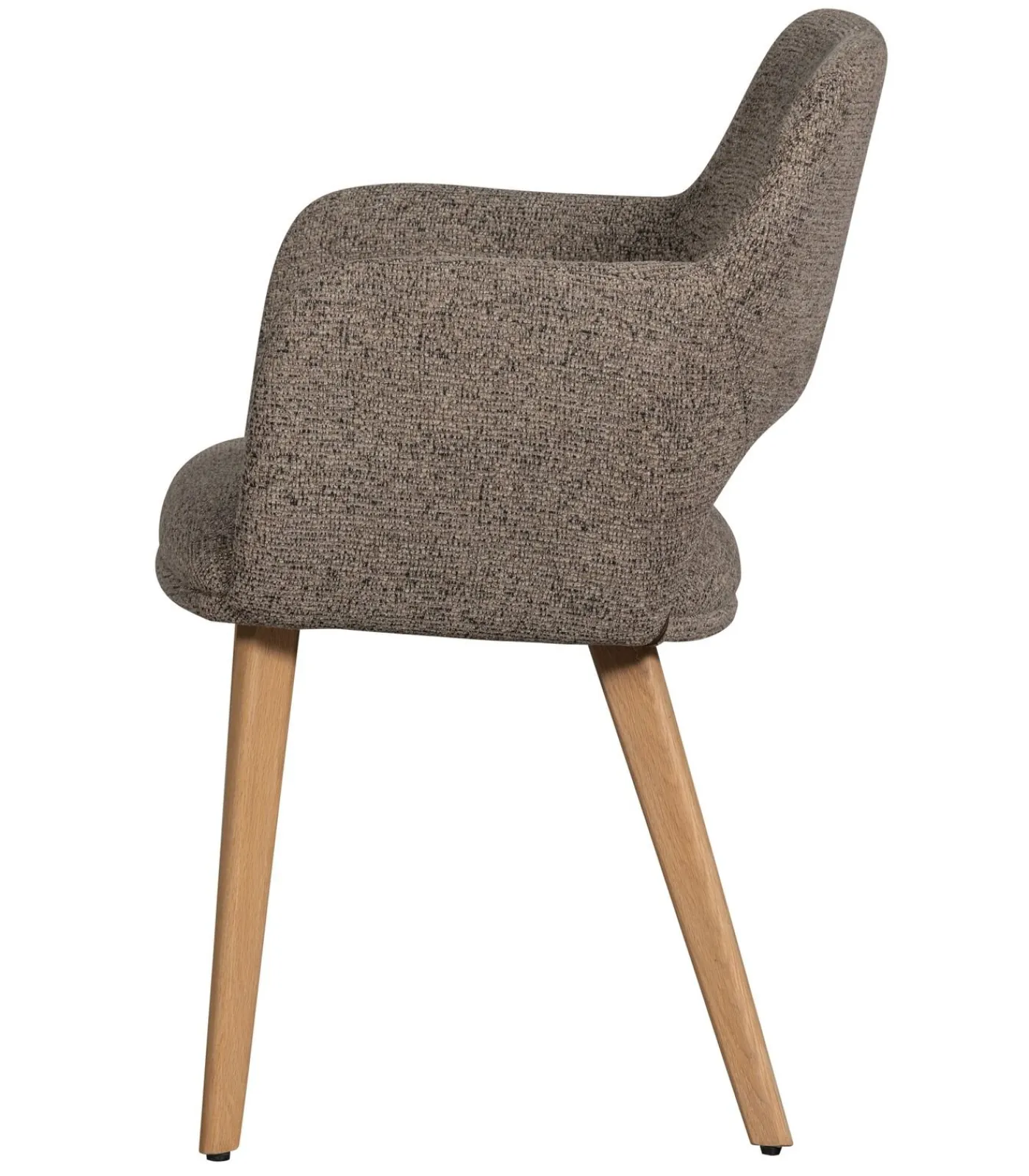 Murat Eetkamerstoelen Houten Naturel Poot - Taupe - Set van 6 Stoelen