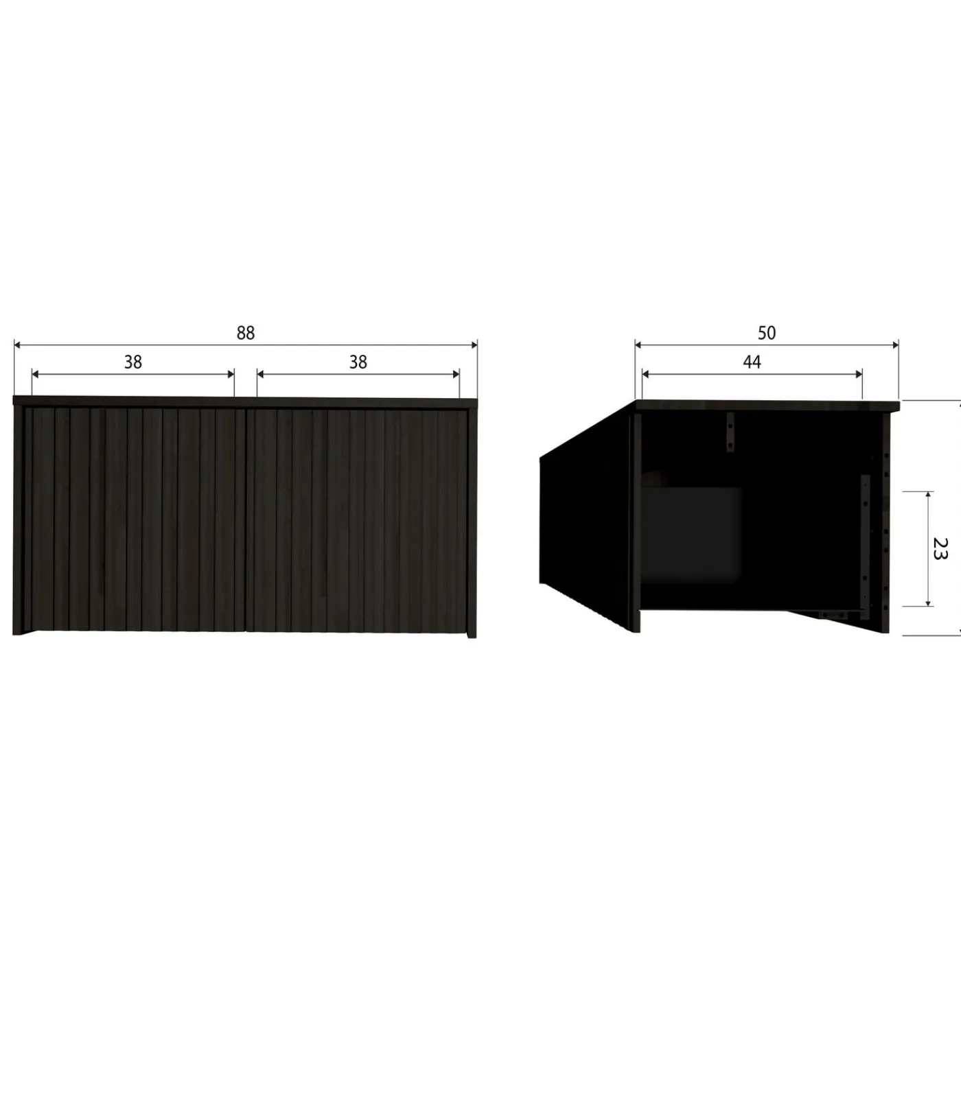 Hot New Gravure Kistbank - Grenen - Dust - 40x88x50 Organiseren