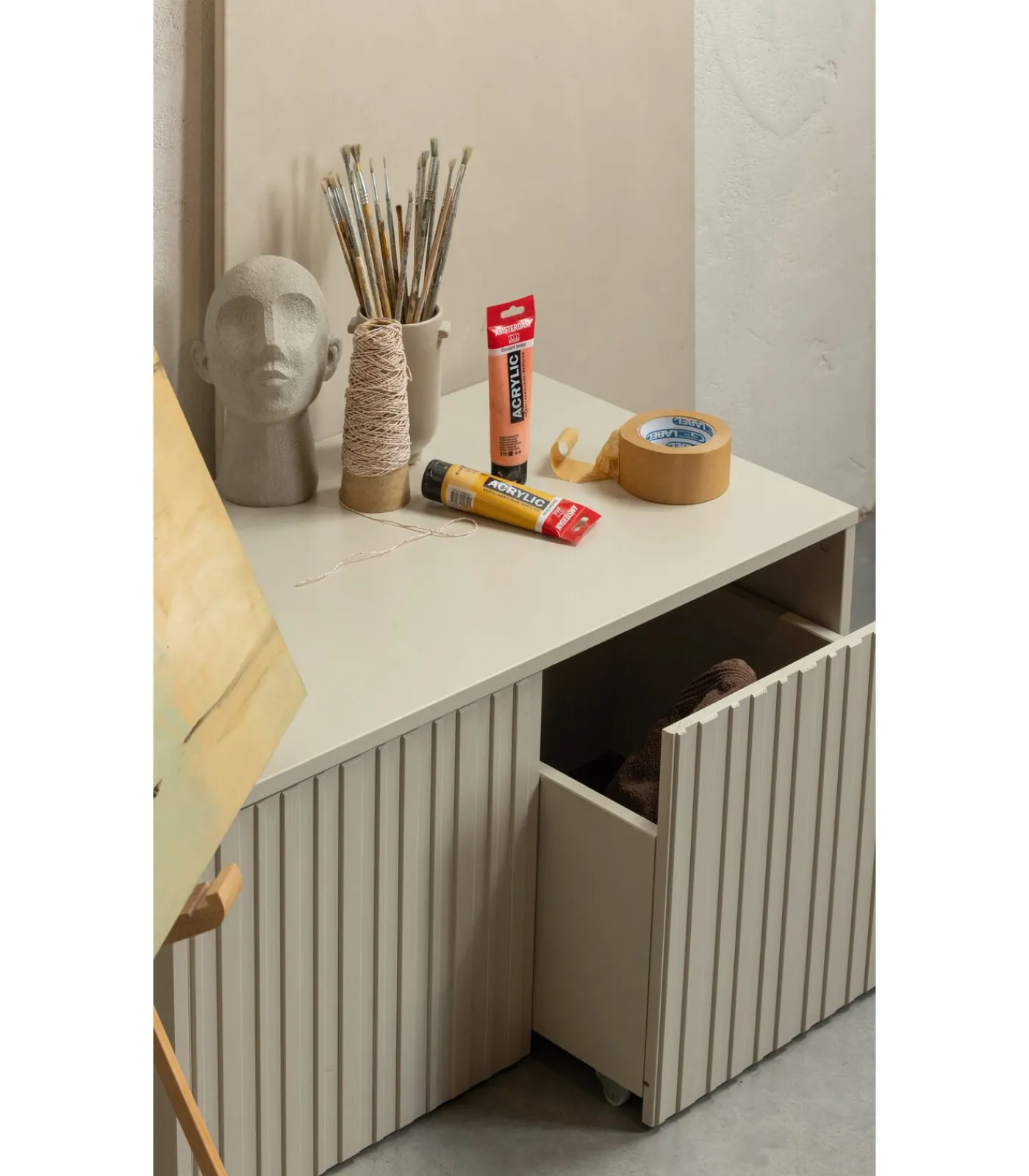 Hot New Gravure Kistbank - Grenen - Dust - 40x88x50 Organiseren