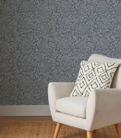 Outlet - Vliesbehang - Ditsy Leaf Navy - 1000x52 Wanddecoratie