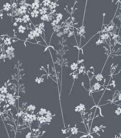 Clearance - Vliesbehang - Leaf Navy - 1000x52 Wanddecoratie