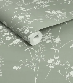 Hot - Vliesbehang - Leaf Sage - 1000x52 Wanddecoratie