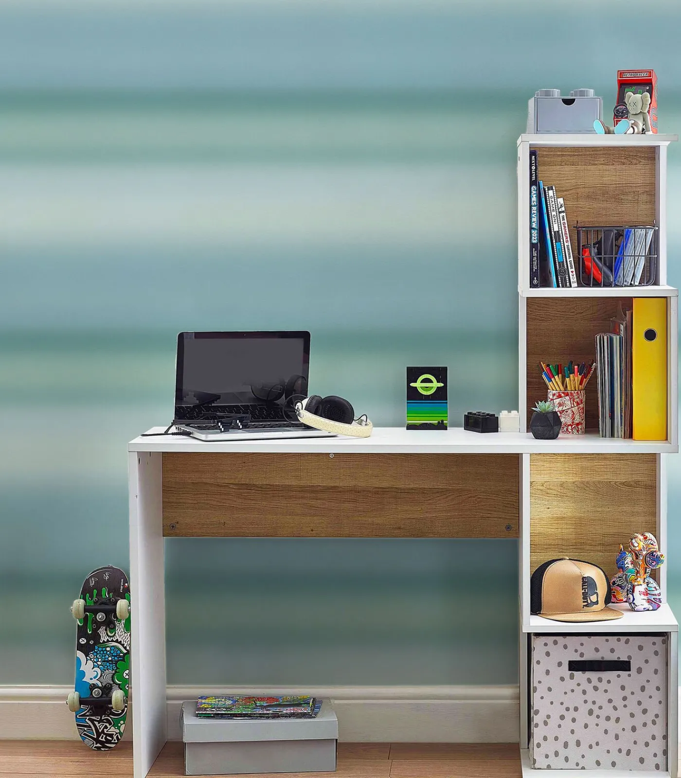 - Vliesbehang - Ocean Ombre soft blues - 1000x52 Wanddecoratie