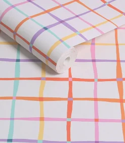 Hot - Vliesbehang - Rainbow Check Multi - 1000x52 Wanddecoratie