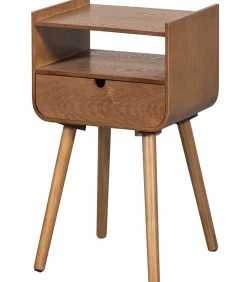 Hot Nils Nachtkastje/Bijzettafel - Hout - Naturel - 54x36x30 Bedden