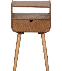 Hot Nils Nachtkastje/Bijzettafel - Hout - Naturel - 54x36x30 Bedden