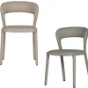 Best Noble Eetkamerstoelen - Leerlook - Beige - Set van 2 Stoelen