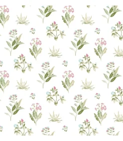 Outlet Behang Blooming Garden 6 Flowers and Plants wit en groen Decoratie