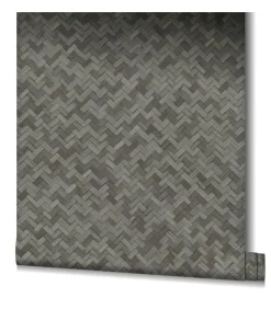 Sale Behang Botanica Rattan Wickerwork zwart en grijs Decoratie