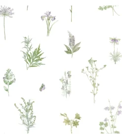 Best Behang Evergreen Herbs And Flowers wit Decoratie