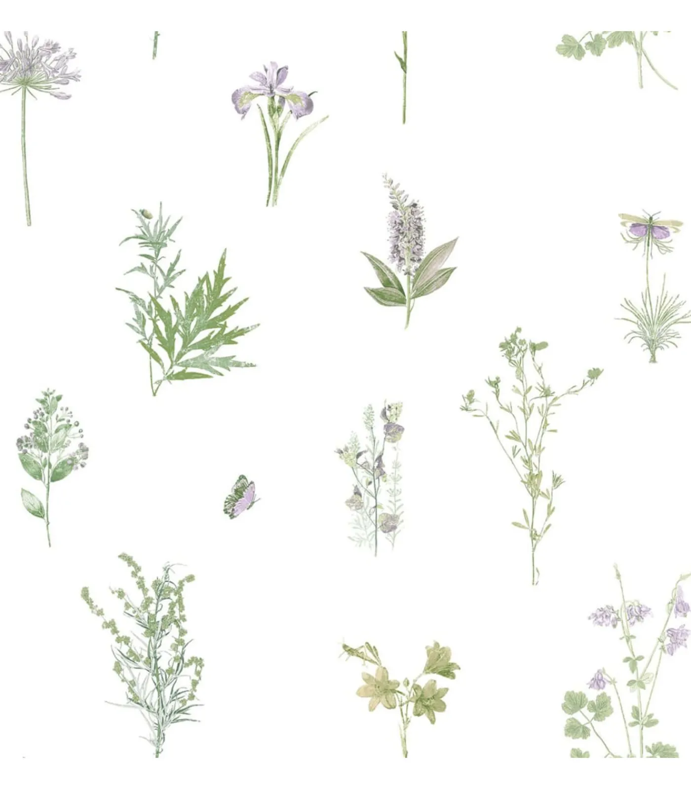 Best Behang Evergreen Herbs And Flowers wit Decoratie