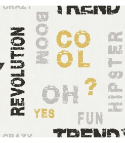 Discount Behang Friends & Coffee Words and Letters grijs en zwart Decoratie