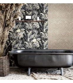 Clearance Behang Topchic Herringbone bruin Decoratie