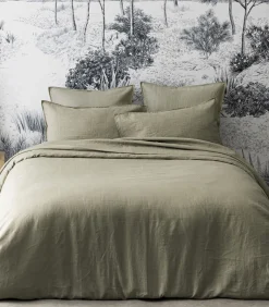 Nouvelle Vague - Effen laken in gewassen linnen Made in France Lakens