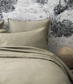 Nouvelle Vague - Effen laken in gewassen linnen Made in France Lakens