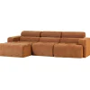Online Novi Chaise Longue Bank Links - Polyester - Oranje Melange Zetels