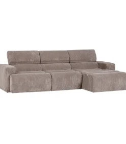Outlet Novi Chaise Longue Bank Rechts - Ribstof - Zand Zetels