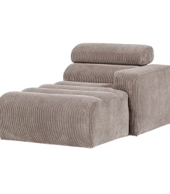 Discount Novi Chaise Longue Element Arm Rechts - Ribstof - Zand Zetels